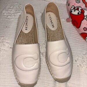 Coach cream color loafers
